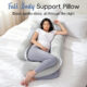 U Shaped Cooling Fabric Pregnancy Pillow - Image 3